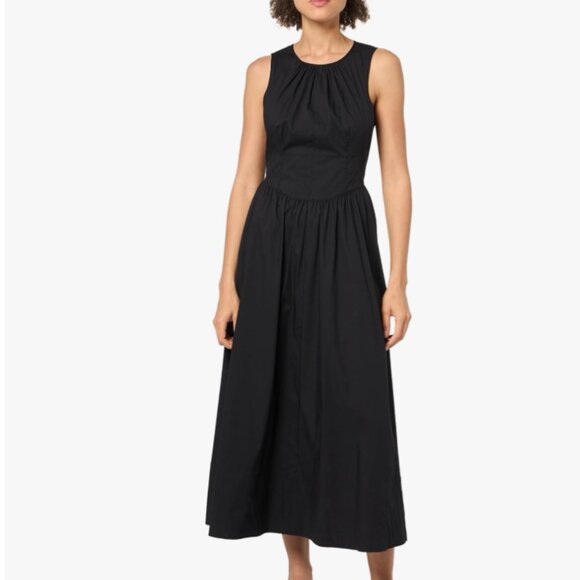 Cinq a Sept Benita Midi Dress in Black Size 6 - Picture 1 of 5